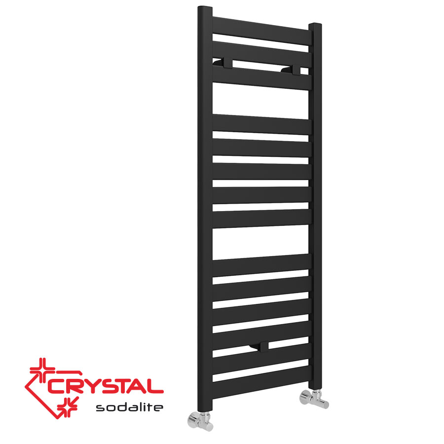 Водна лира за баня Crystal Solidate Straight Black matt 488 W