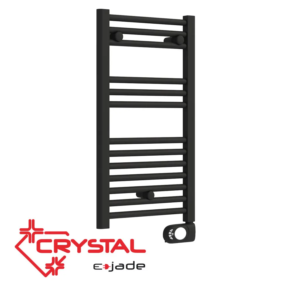Електрическа лира за баня Crystal E-JADE MATT BLACK 300 W
