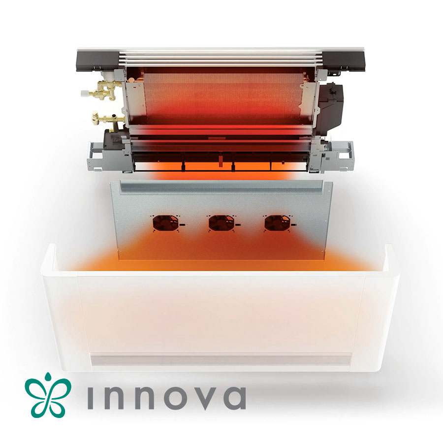 Вентилаторен конвектор Innova Airleaf RS 400 с лъчист челен панел + модулиращо управление ECA644II