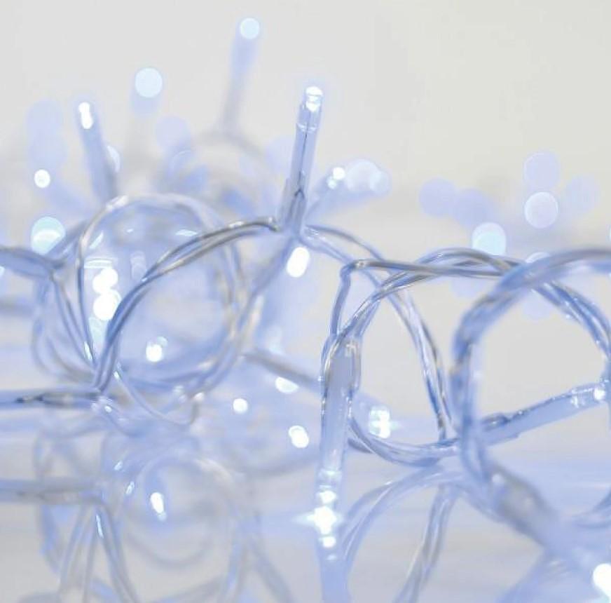 Коледни лампички тип завеса 240 LED със синя светлина с размер 100 х 2