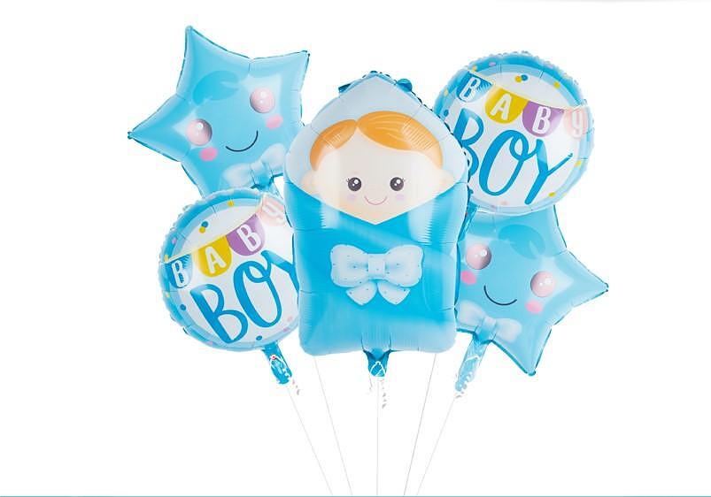 Син комплект бебешки балони Blue Boy