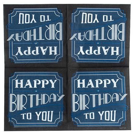 Салфетки HAPPY BIRTHDAY PartyGo