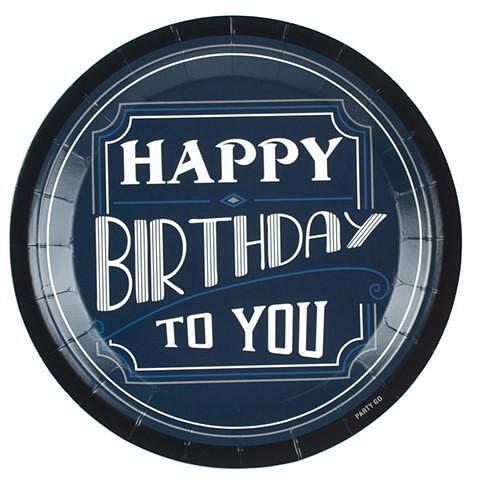 Картонена чиния PartyGo "HAPPY BIRTHDAY"