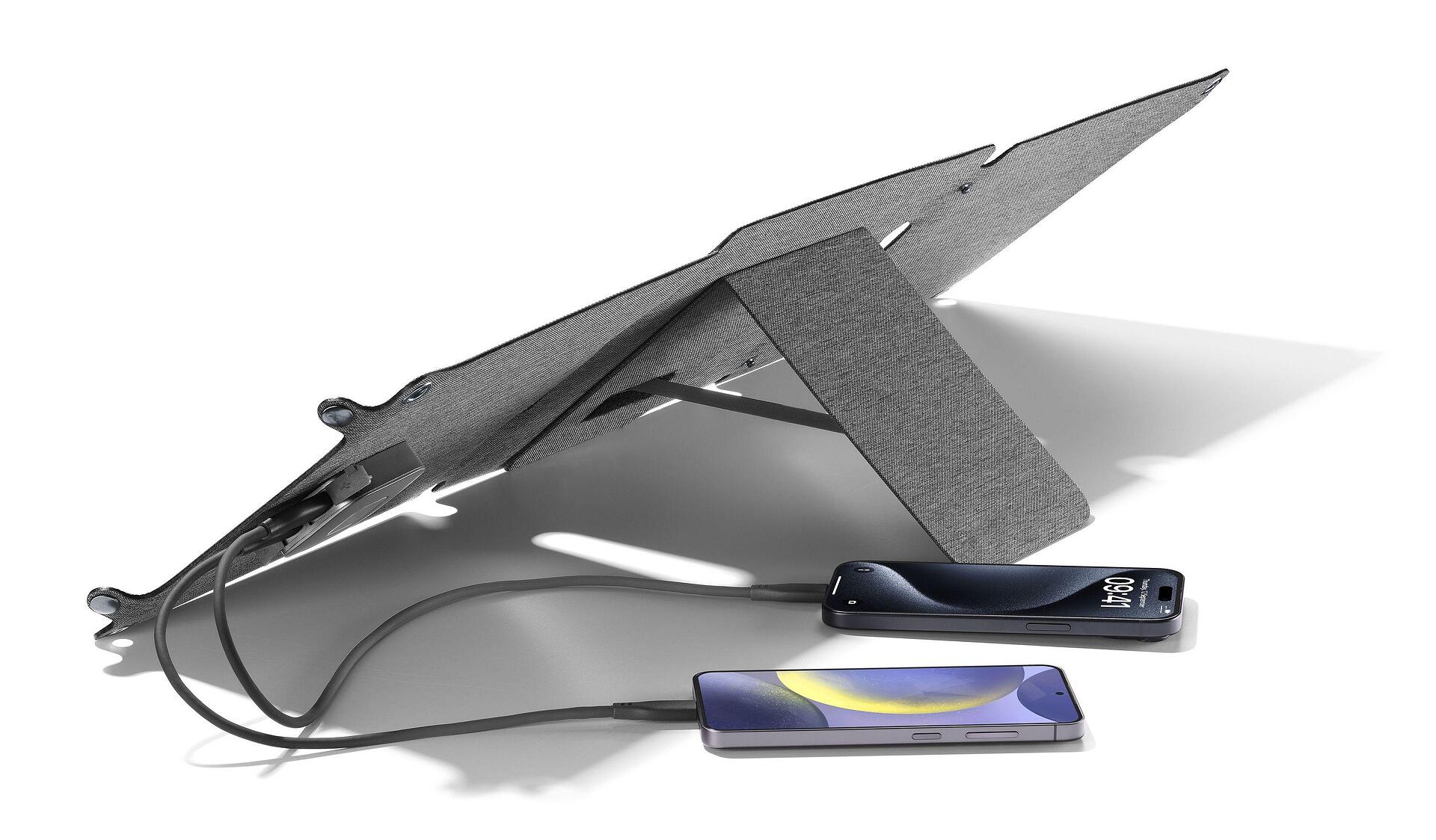 Соларно зарядно 3 панела USB + USB-C