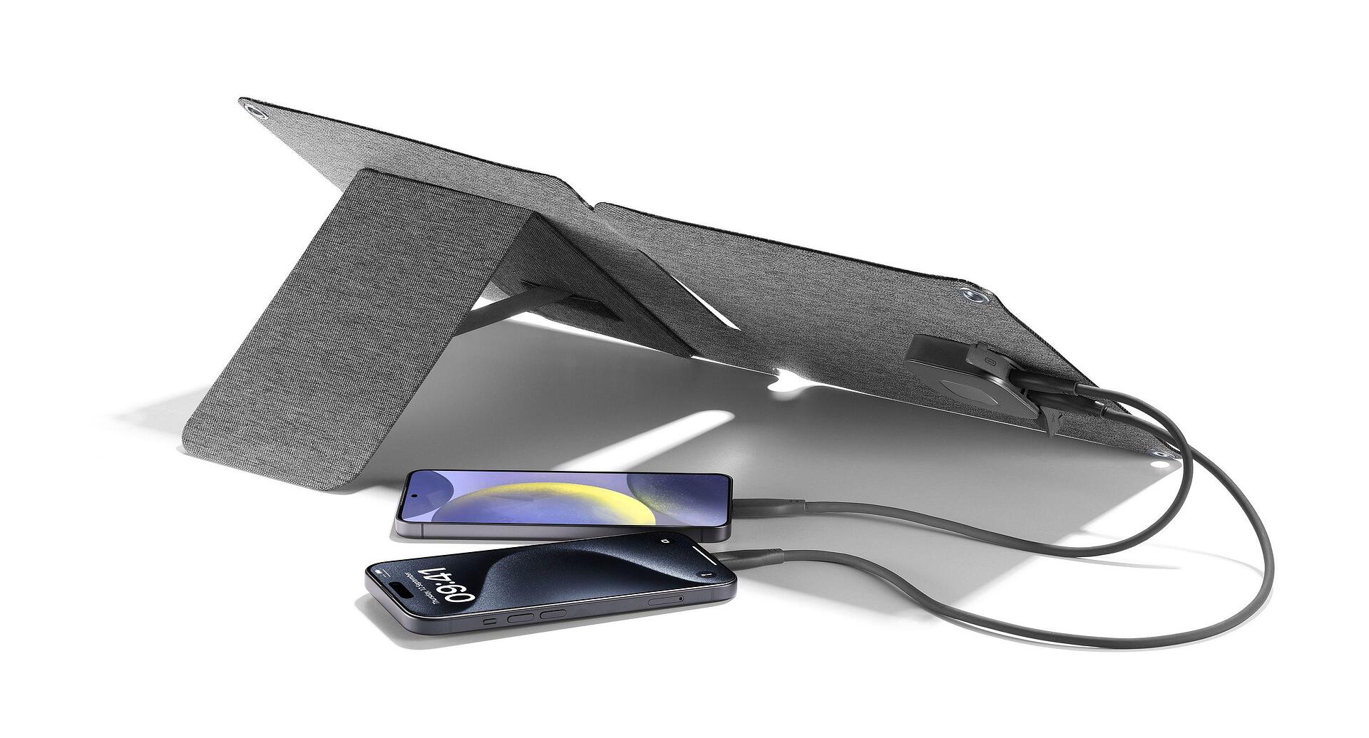 Соларно зарядно 2 панела USB + USB-C