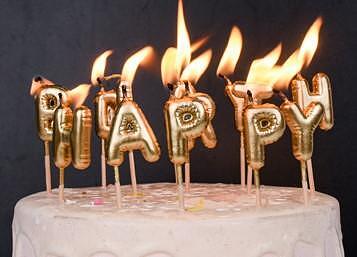 Свещички с надпис "HAPPY BIRTHDAY" PartyGo