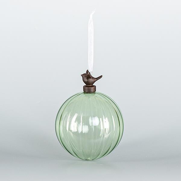 Стъклена топка мента 10 см EUROLAMP
