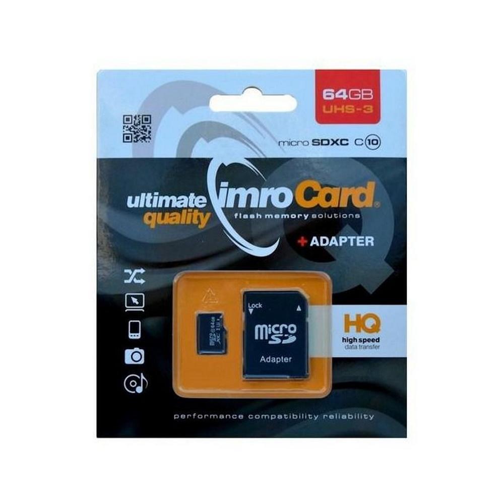 Карта памет Imro  MicroSD с адптер 64 GB
