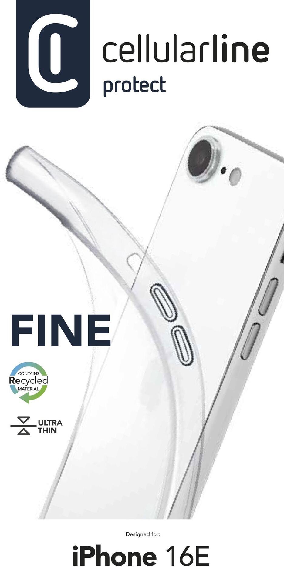 Прозрачен калъф Fine за iPhone 16E 4Gn