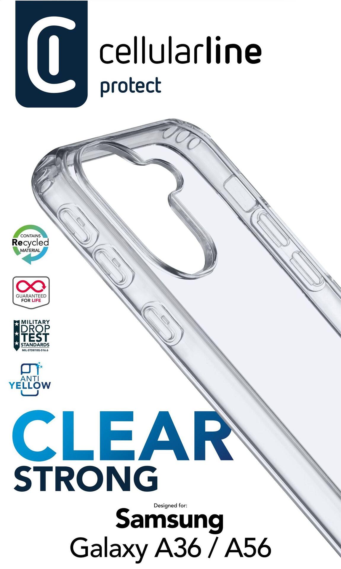 Прозрачен твърд калъф Clear Strong за Samsung Galaxy A36/A56
