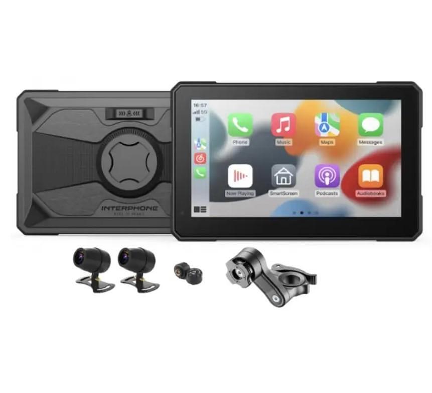 INT apple carplay/android auto moto дисплей + комплект камери 7"