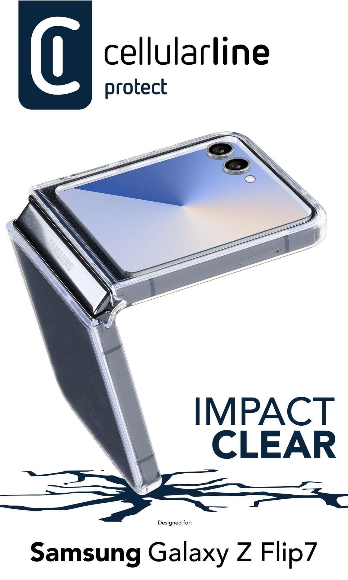 Прозрачен калъф Impact за Samsung Galaxy Z Flip 7 – силиконов