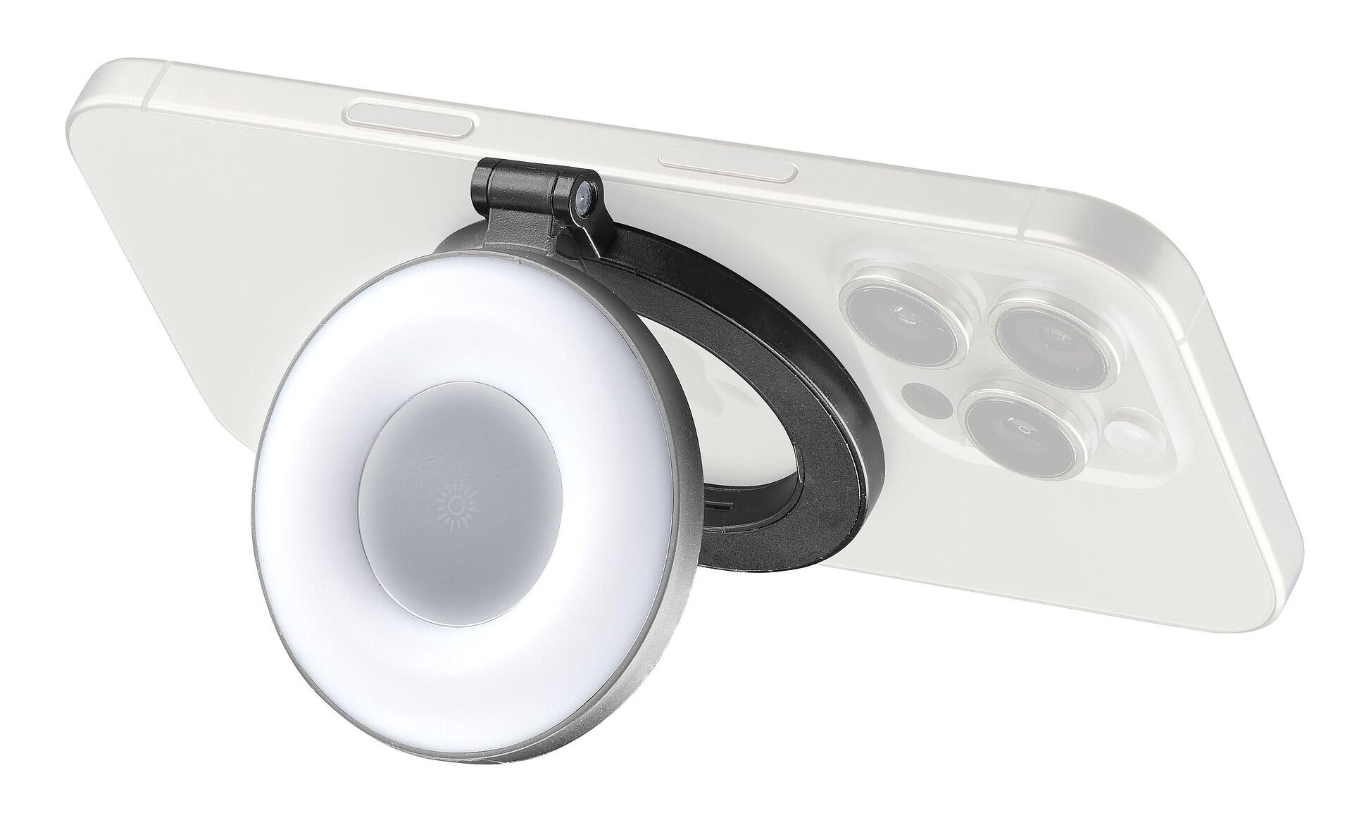 Магнитна селфи LED лампа със стойка MagSafe