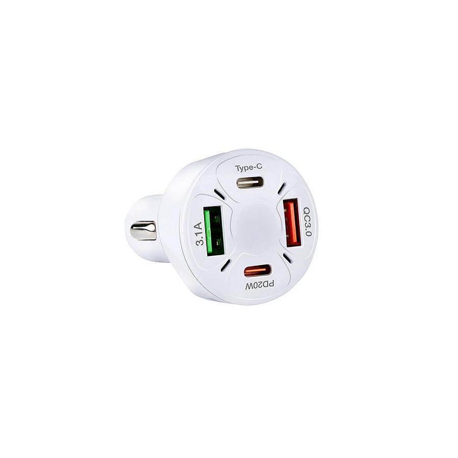 USB зарядно за автомобил 4-в-1 PD 20W Dunlop