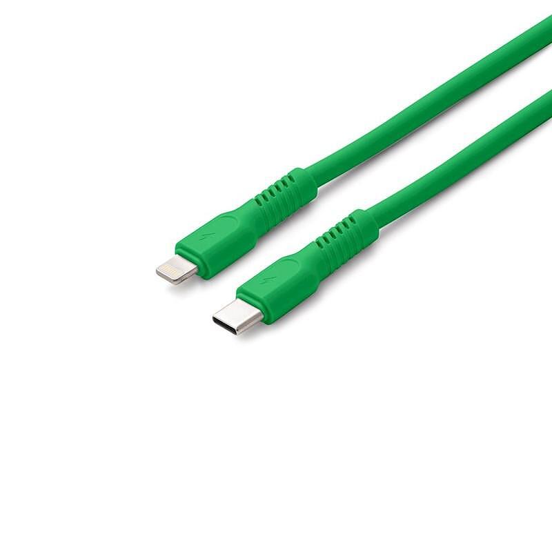 Кабел USB-C - Lightning 1,8m 2,4A COLORUM  зелен цвят