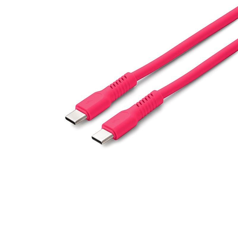 Кабел USB-C - USB-C 1,8m 3A COLORUM  цвят магента