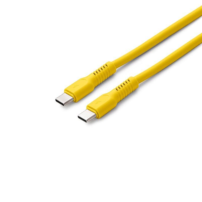 Кабел USB-C - USB-C 1,8m 3A COLORUM жълт цвят