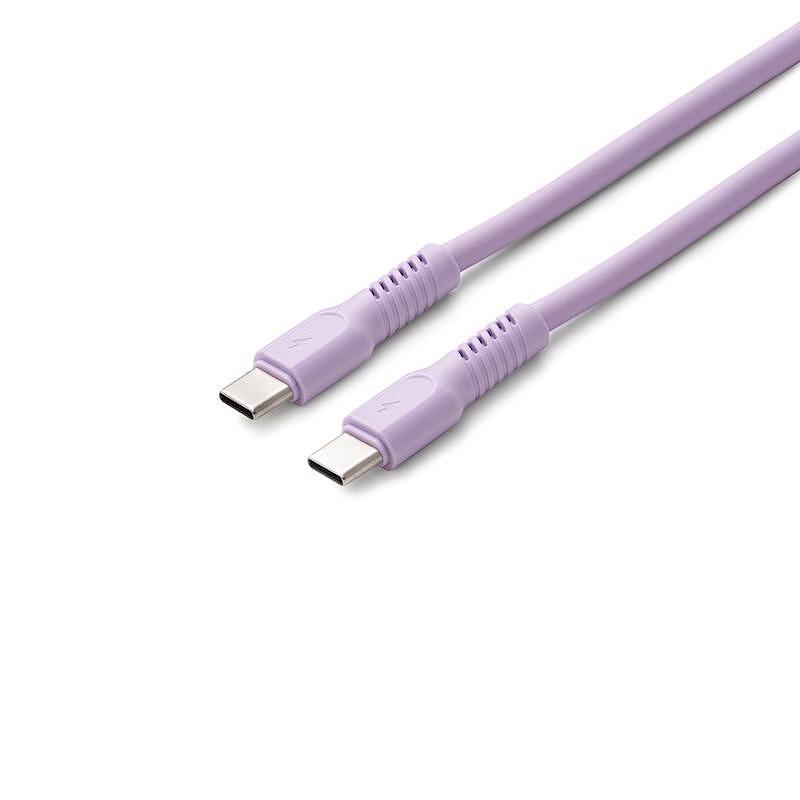Кабел USB-C - USB-C 1,8m 3A COLORUM  цвят лавандула