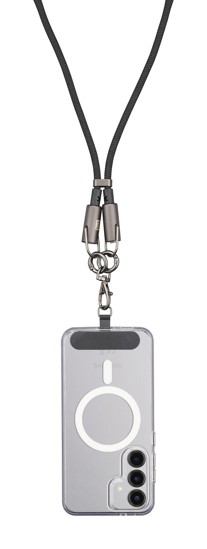 Кабел връзка за врат USB-C към USB-C 3А 60W 120 см. черен