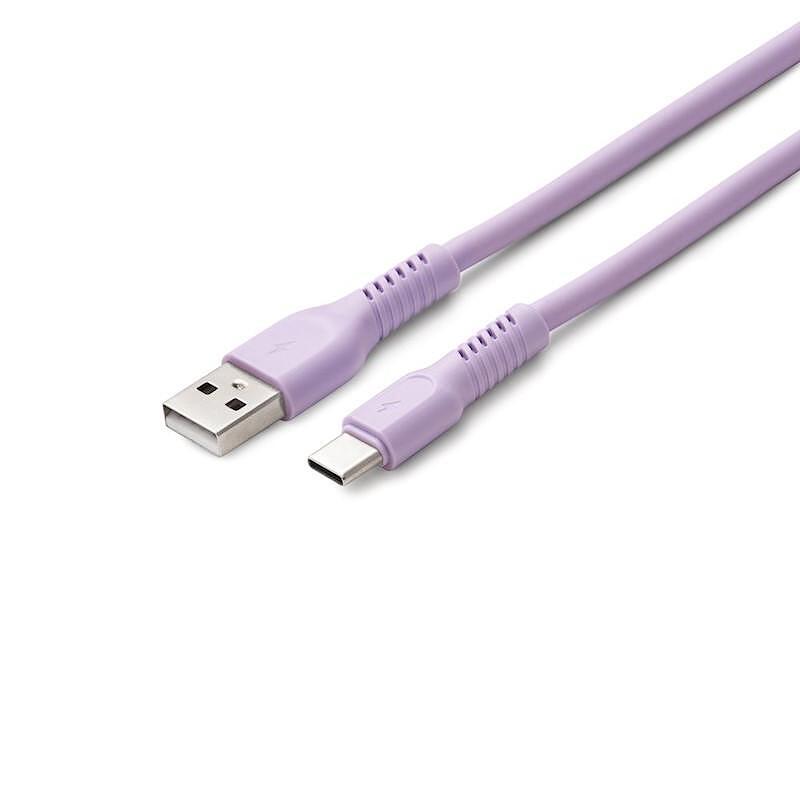 Кабел USB-A - USB-C 1,8м 3A COLORUM   цвят лавандула