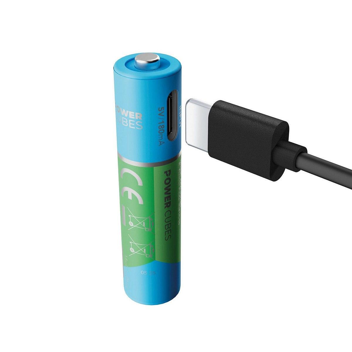 Презареждаеми батерии AAА с USB-C порт 480 mAh 2 бр