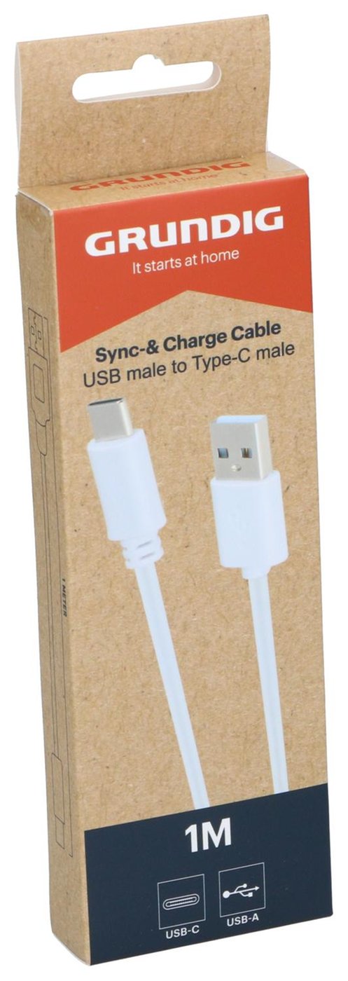 Grundig Кабел USB-C към USB-A за зареждане и синхронизация 1 м