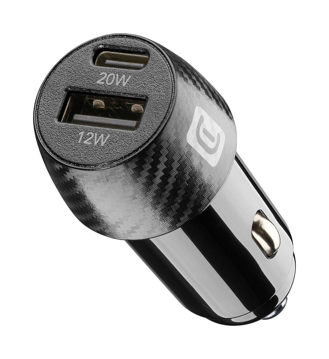 Зарядно за кола 12V USB + USB-C 32W черно