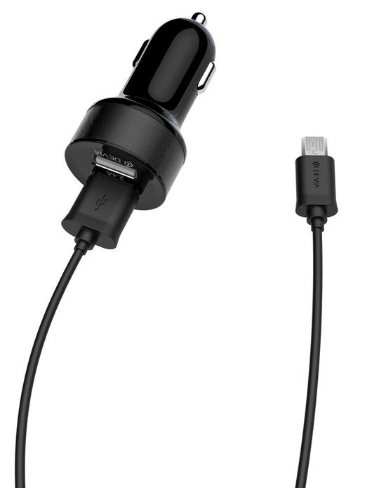 Комплект зарядно за кола с кабел microUSB