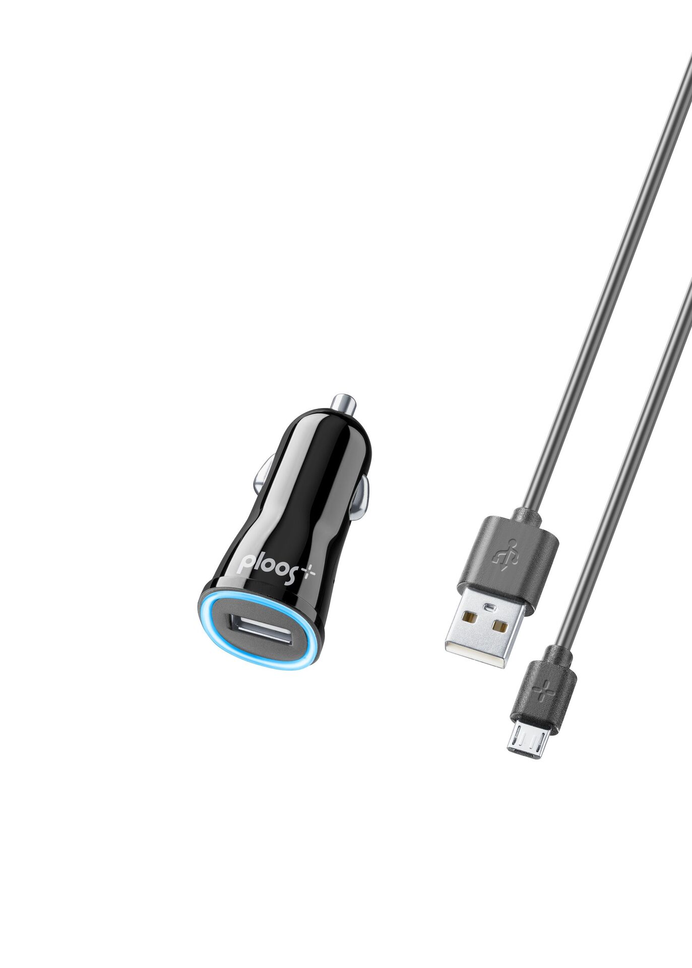 Зарядно за кола 12V Ploos в microUSB кабел