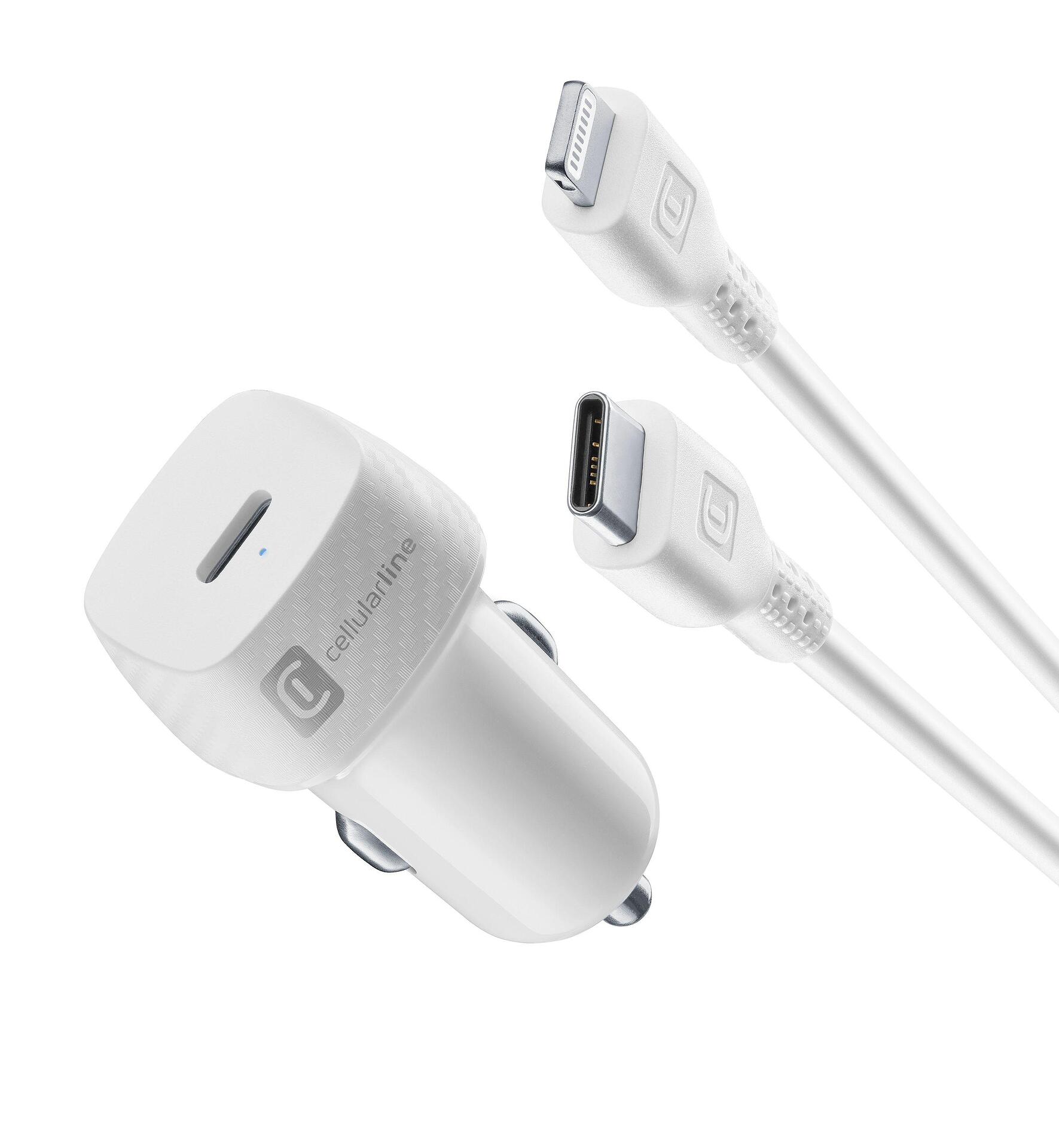 Зарядно 12-24V Car Power с кабел USB-C- Lightning 20W