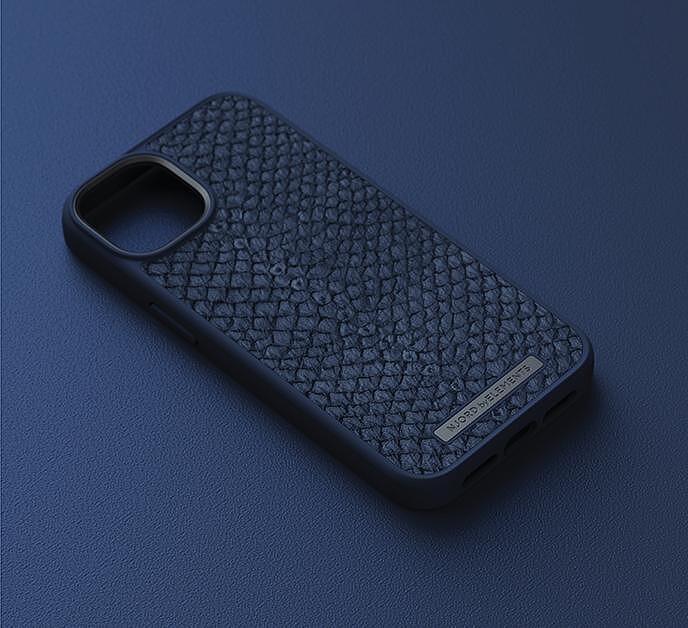Njord Magsafe калъф кожа от сьомга за iPhone 14 Plus