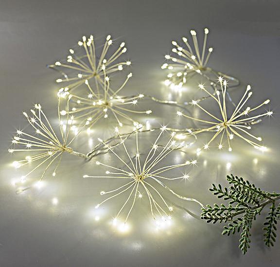 Коледни Лампички 120MINI LED Букет Топла св.6 сета по 20LED-30см IP44