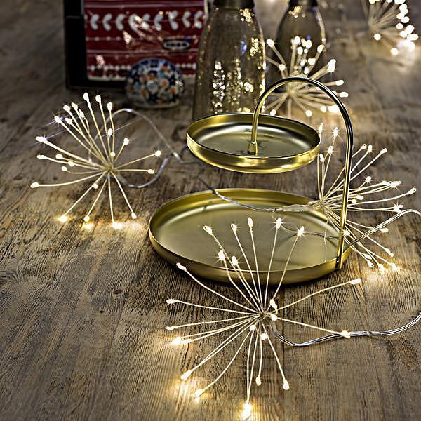 Коледни Лампички 120MINI LED Букет Топла св 3xAA 6сета 20LED-30см IP44