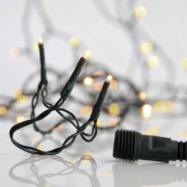 Коледни лампички 1300 LED мека бяла светлина