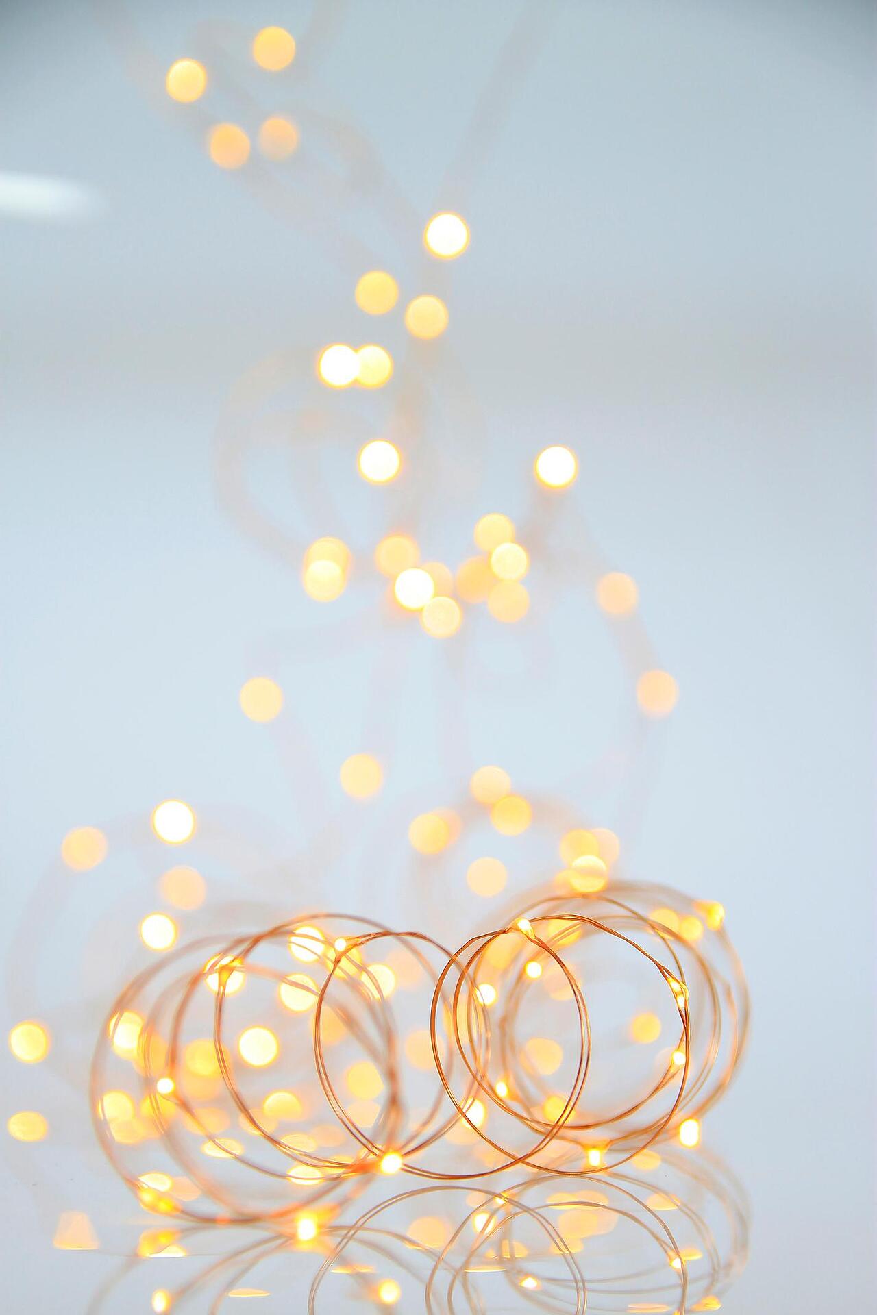 Коледни лампички 100 MINI LED с топла бяла дневна светлина