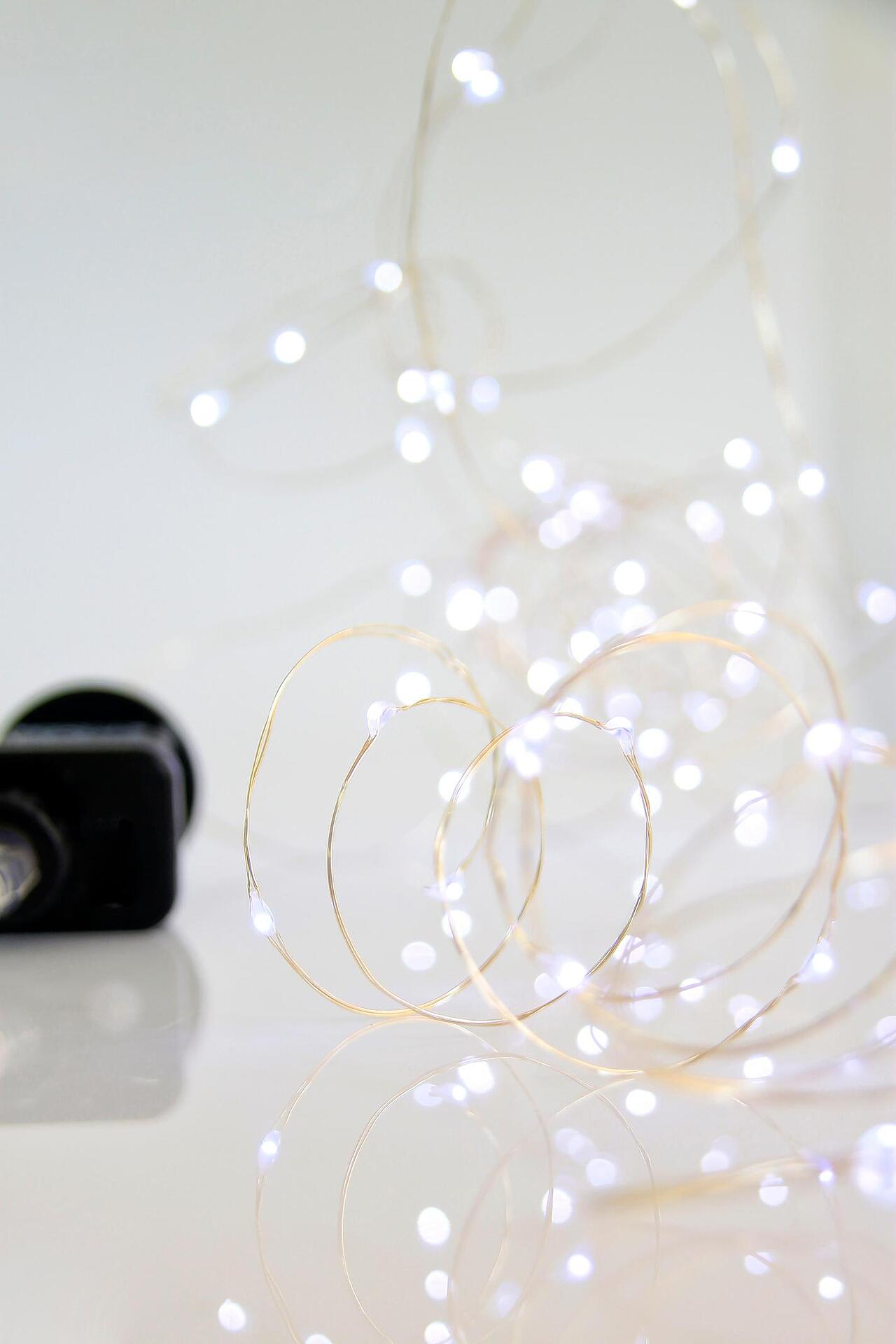 Коледни лампички 300 MINI LED бяла светлина